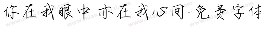 你在我眼中 亦在我心间字体转换